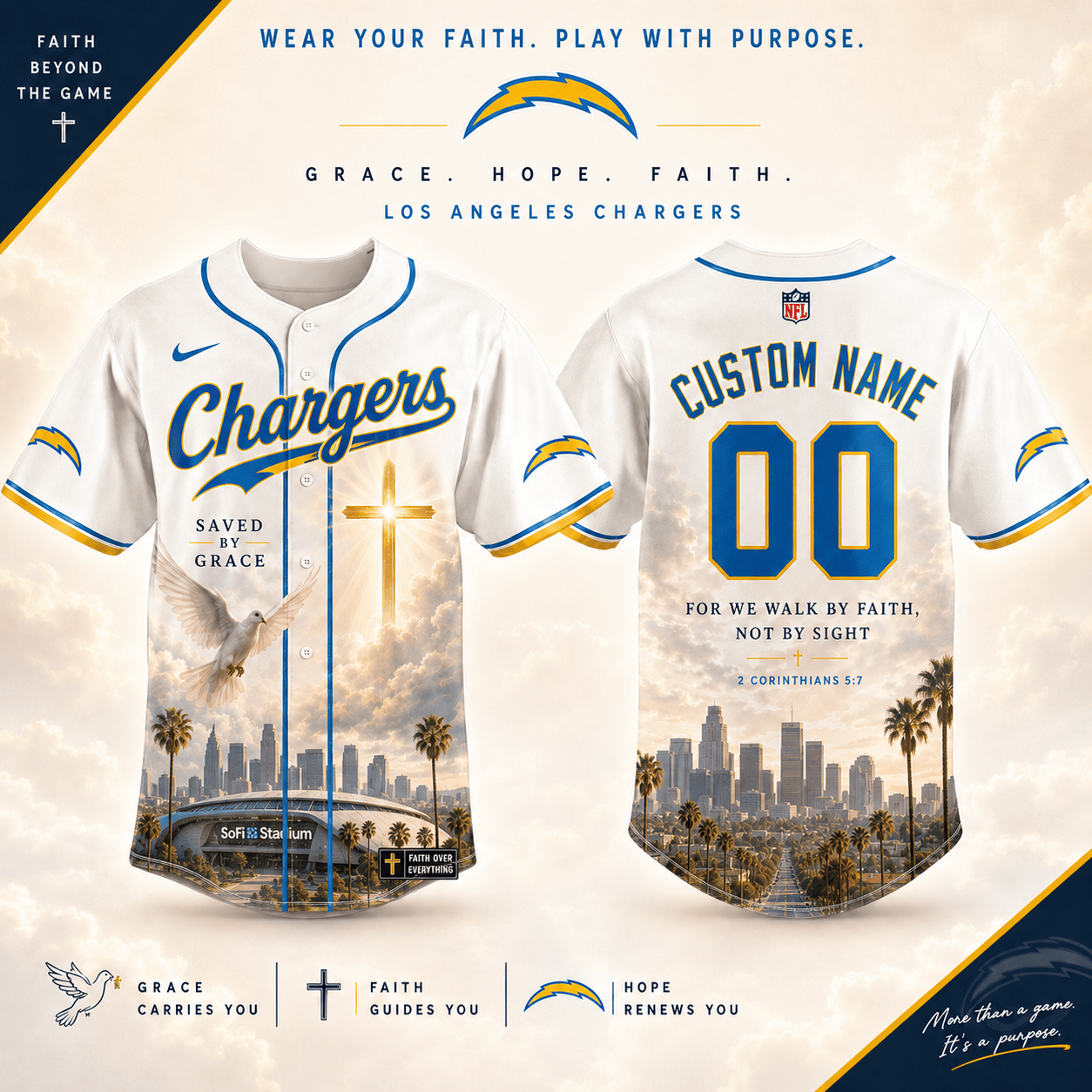 Personalized LAC x NFL Luxury Baseball Jersey 160626
