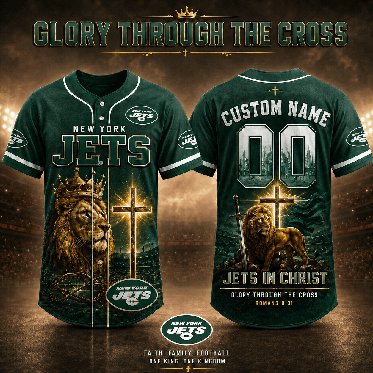 Personalized NYJ x NFL Luxury V2 Baseball Jersey 160626