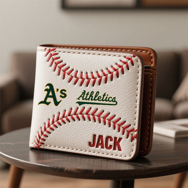 Personalized OA x MLB Leather Wallet DDT TTTZ