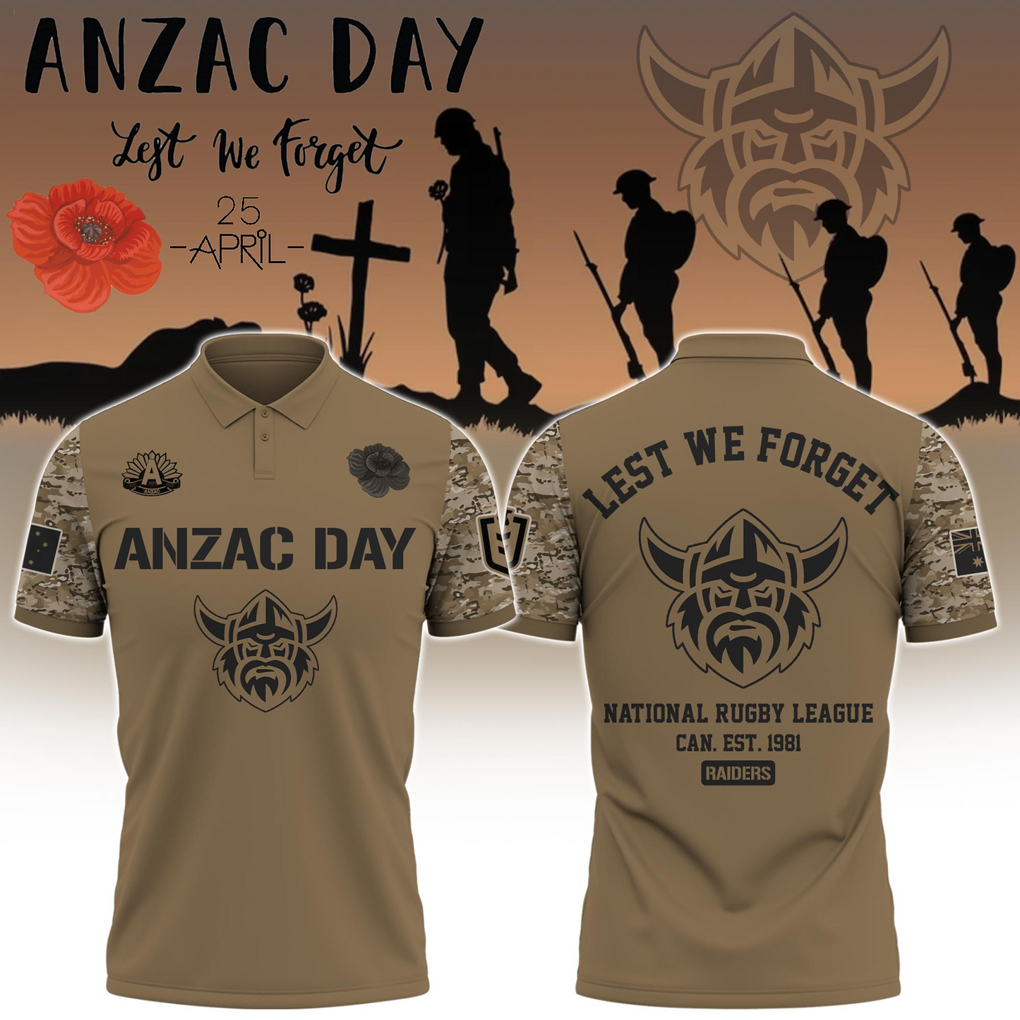 Premium CBR x Anzac Day Shirt DATND TANTD