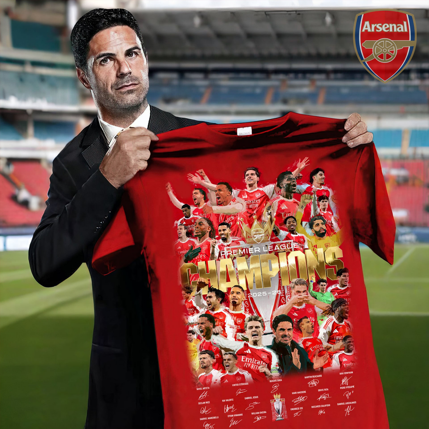 Premium EPL ARS Champions 25 - 26 T-Shirt V8 NMD CTKT