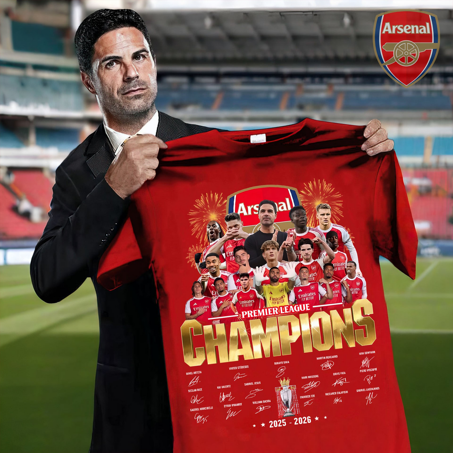 Premium EPL ARS Champions 25 - 26 T-Shirt V9 NMD CTKT