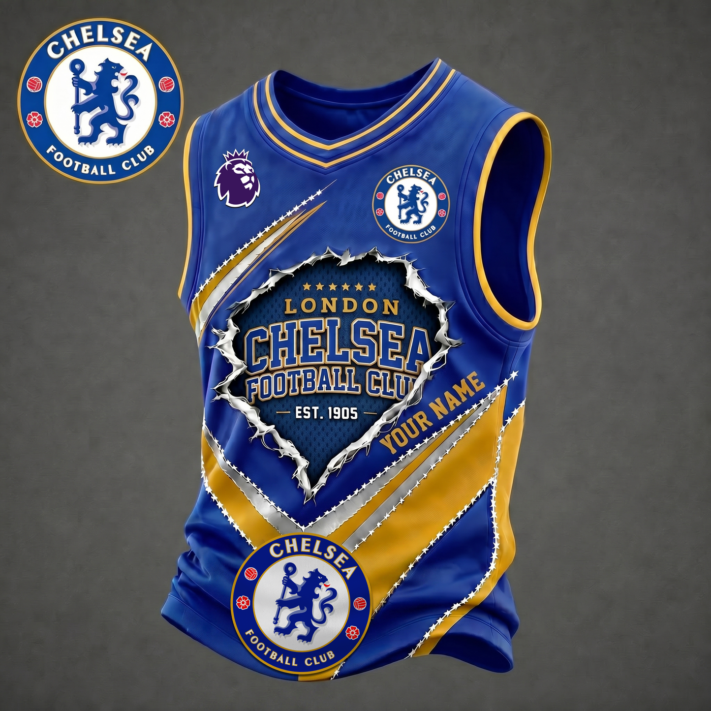 Premium EPL X CHE Game Day V-neck Tank Top Shirt FOR SUMMER HOLIDAY NDT VHM 050626
