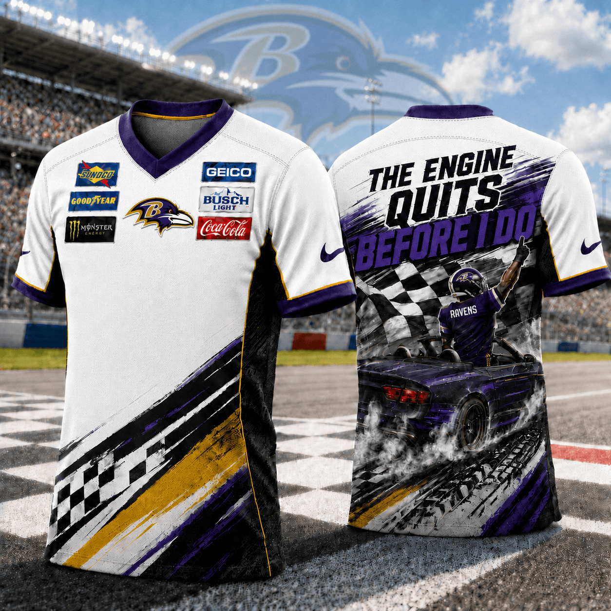 Premium NFL BAL Speedway NASCAR T-Shirt V6 NMD 180526 TTV