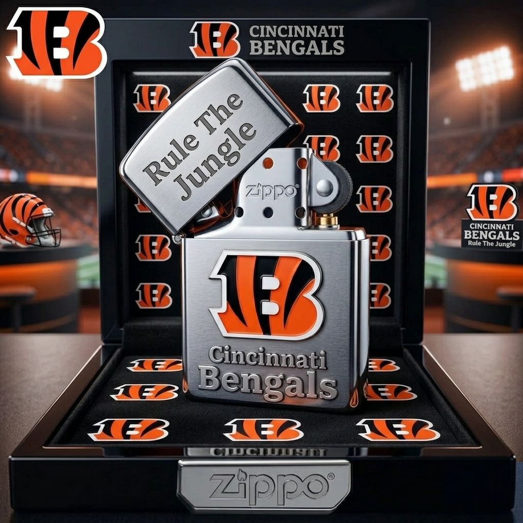 Premium NFL CIN Heritage Lighter Case V1 NMD 162526 TTV