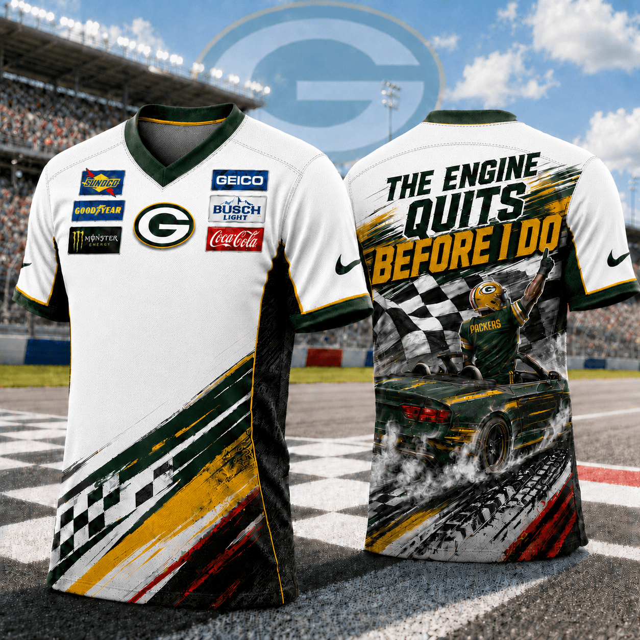 Premium NFL GB Speedway NASCAR T-Shirt V6 NMD 180526 TTV