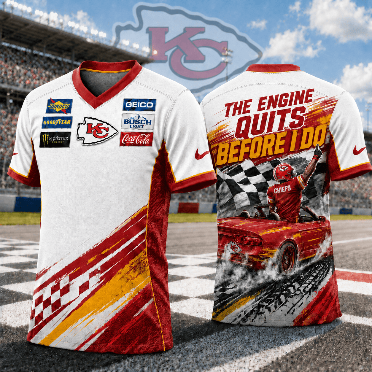 Premium NFL KC Speedway NASCAR T-Shirt V6 NMD 180526 TTV