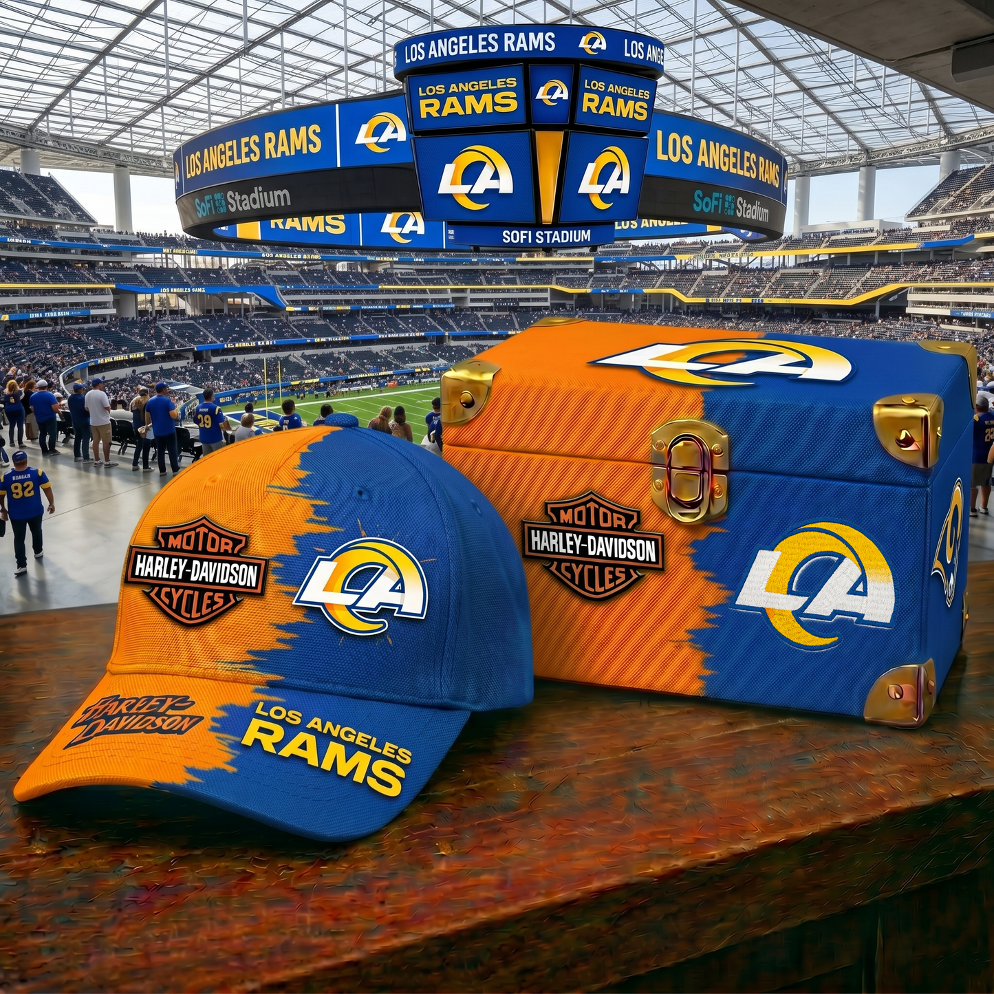 Premium NFL LAR x Harley-Davidson Classic Cap V37 NMD 160526 TTV