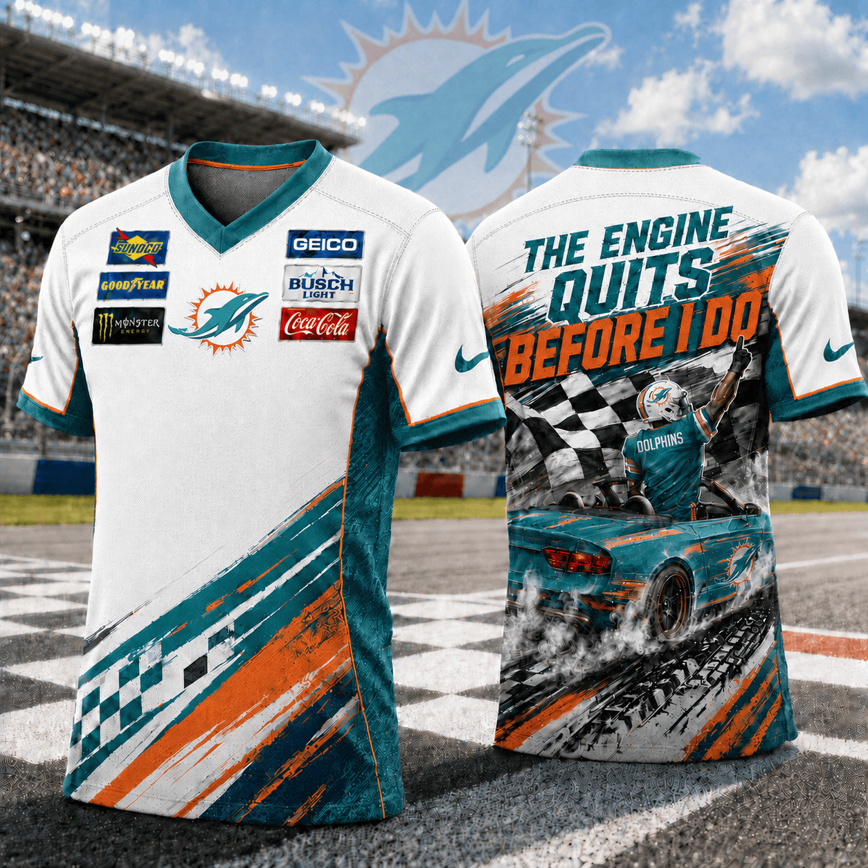 Premium NFL MIA Speedway NASCAR T-Shirt V6 NMD 180526 TTV