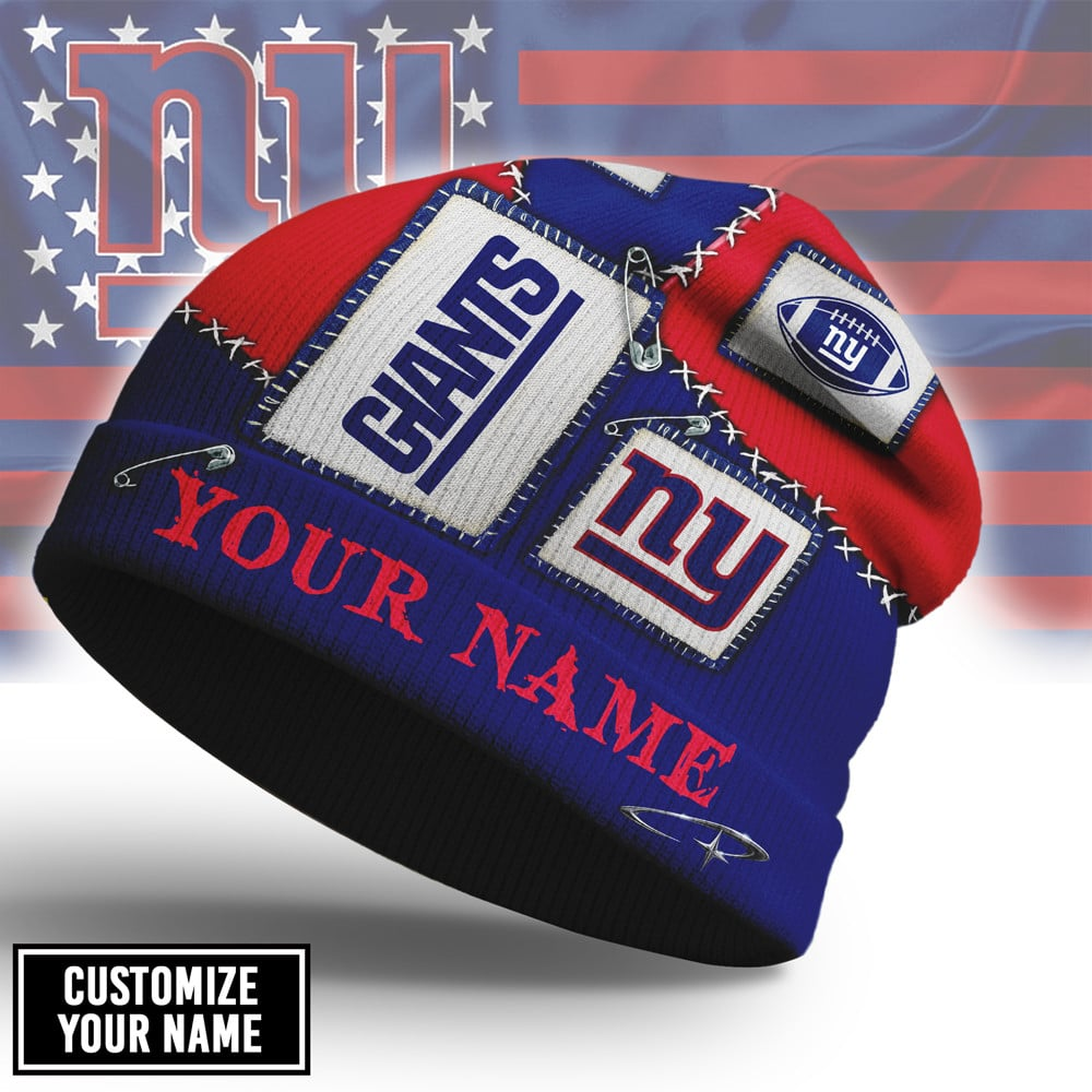 Premium NFL NYG Heritage Patch Beanie Hat V3 NMD CTKT