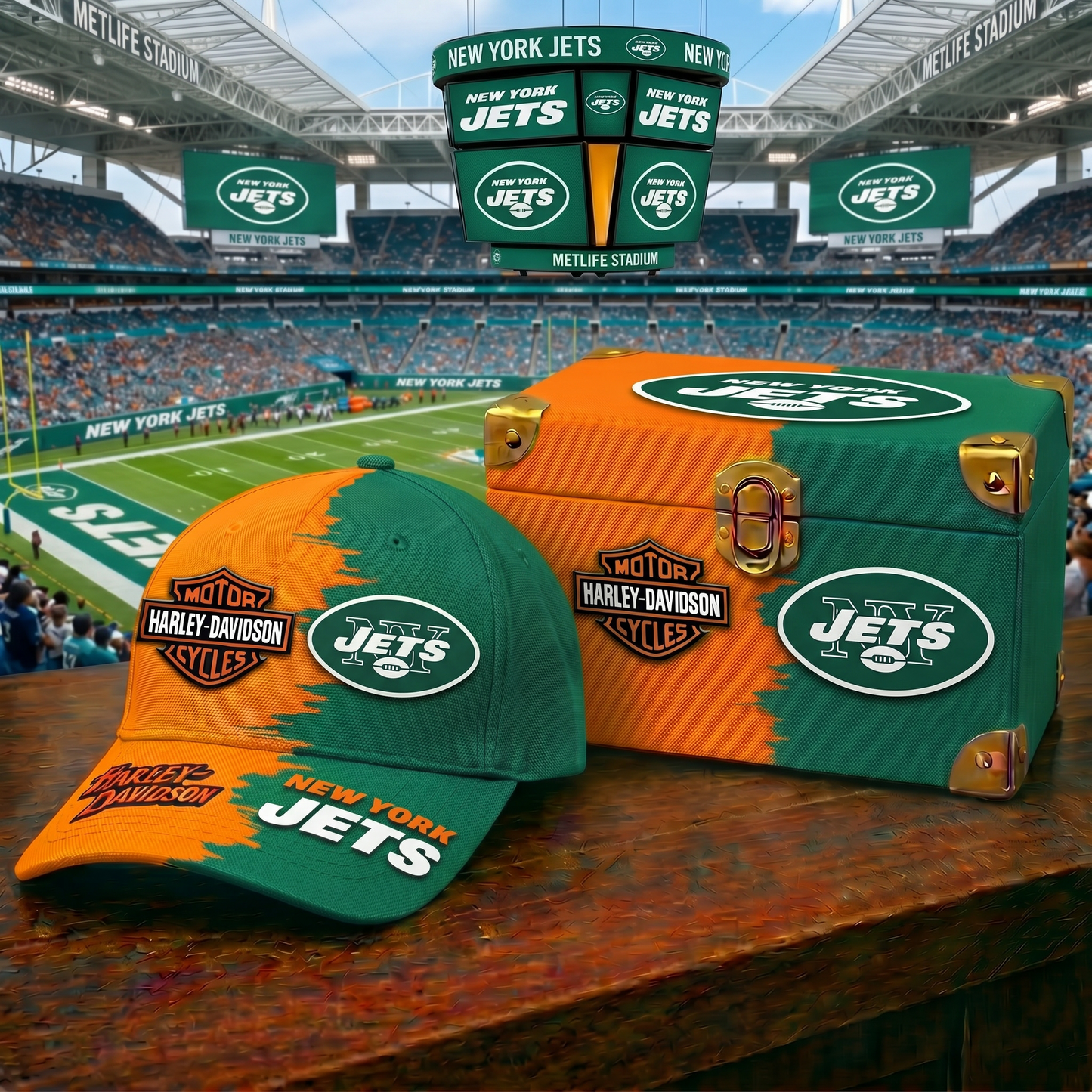 Premium NFL NYJ x Harley-Davidson Classic Cap V37 NMD 160526 TTV