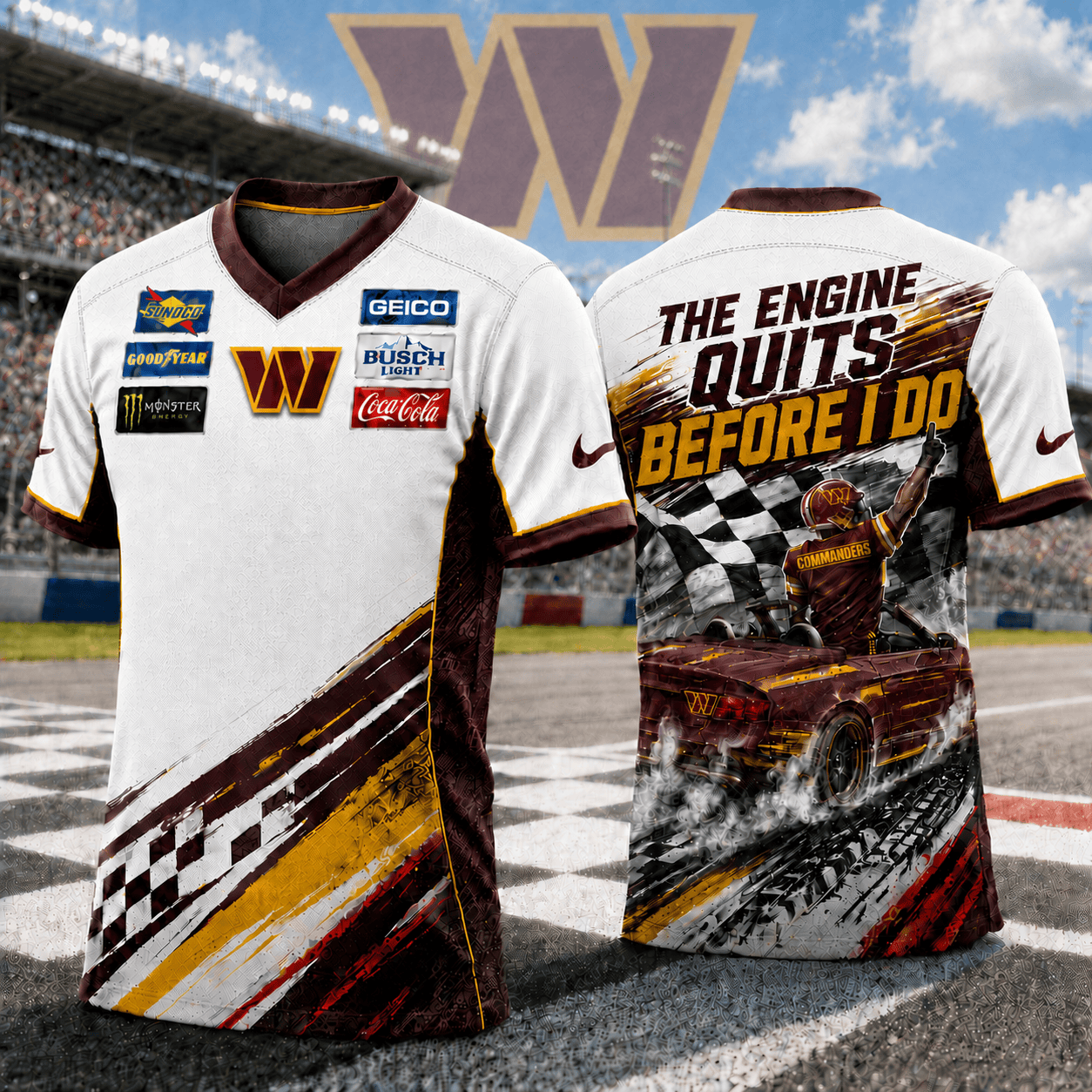 Premium NFL WAS Speedway NASCAR T-Shirt V6 NMD 180526 TTV