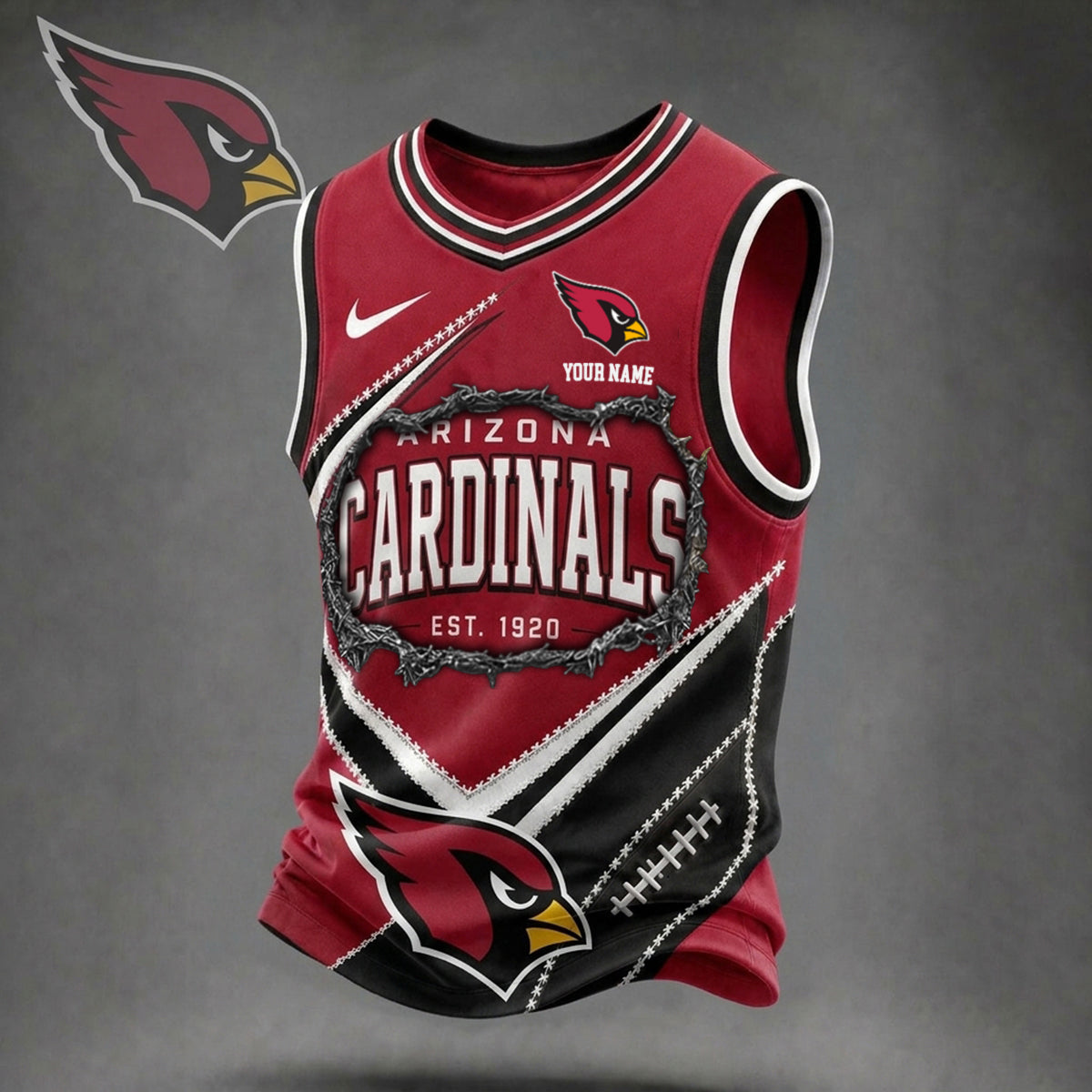 Premium NFL X ARI Game Day V-Neck Tank Top Shirt V3 NDT NHM 080626