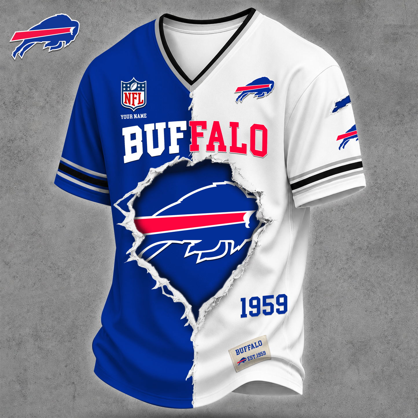 Premium NFL X BB Game Day Streetwear V-neck Shirt NDT VHM 040626