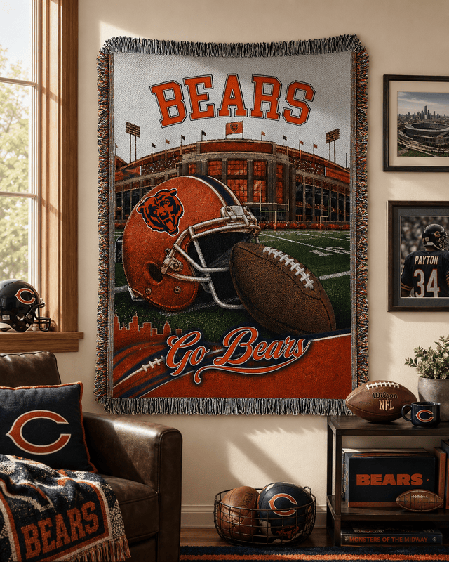 Premium NFL X CHI Woven Blanket Limited Edtions NDT LVH 300526