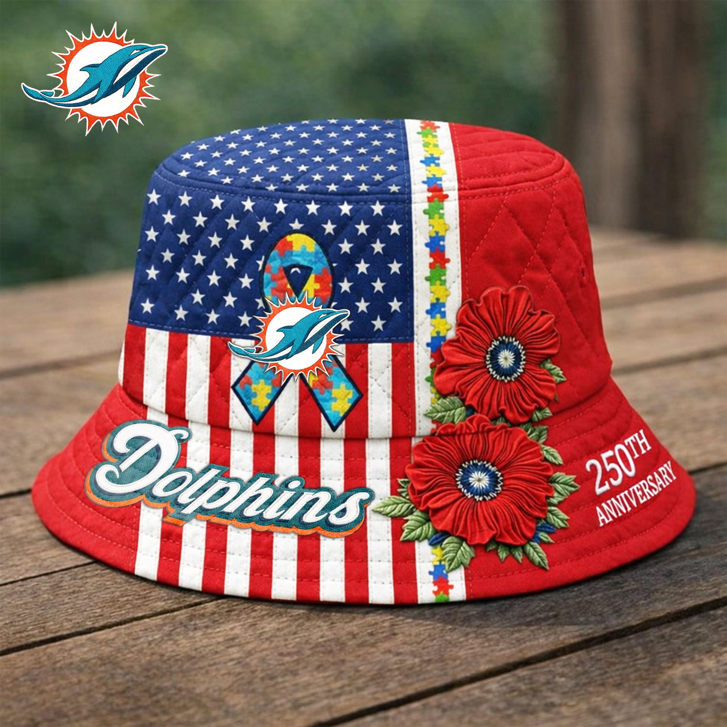 Premium NFL X MD Autism 250th Anniversary Bucket Hat NDT VHM