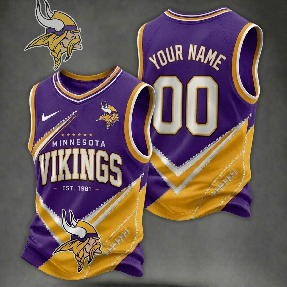 Premium NFL X MIN Game Day V-neck Tank Top Shirt V33 NDT NHM 080626