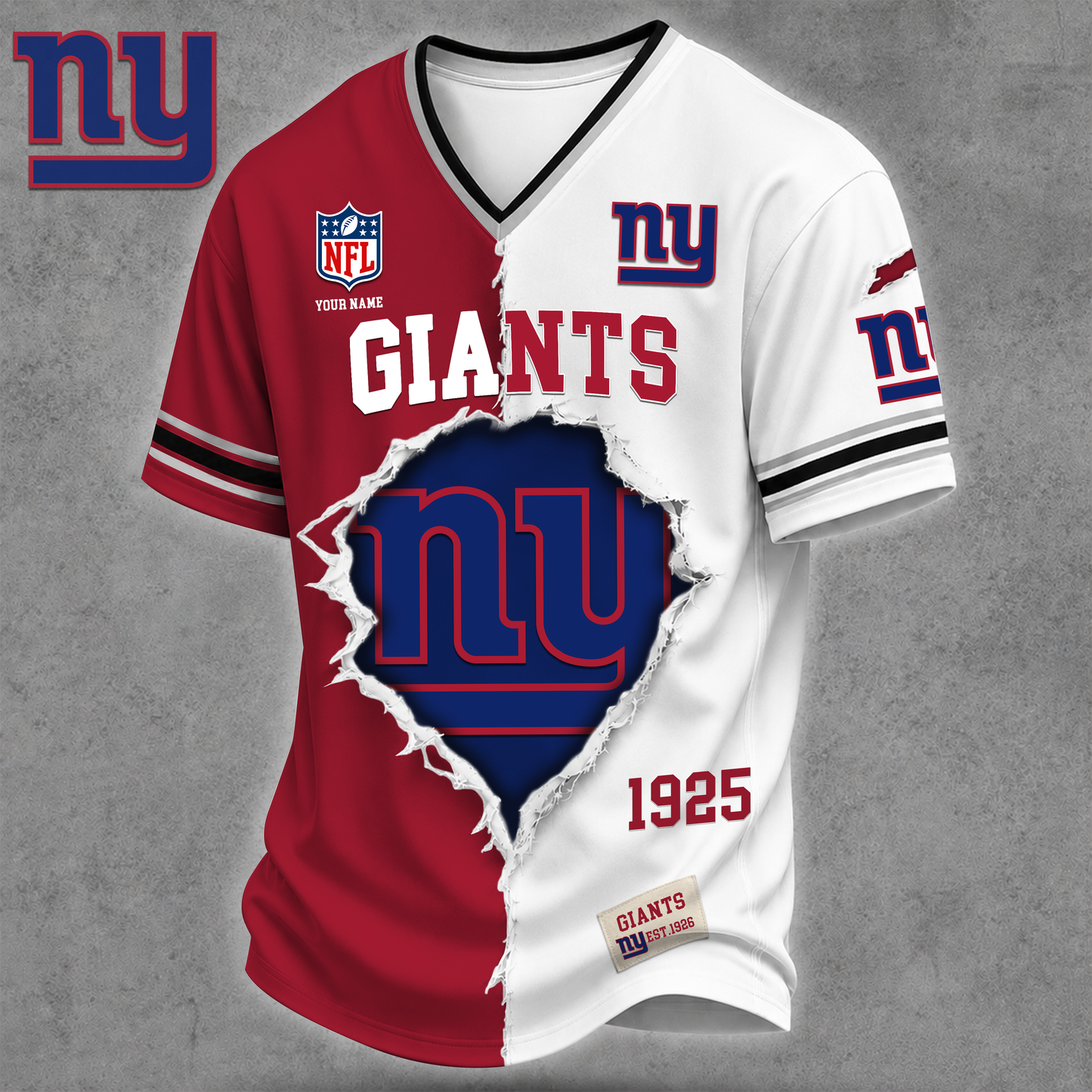 Premium NFL X NYG Game Day Streetwear V-neck Shirt NDT VHM 040626