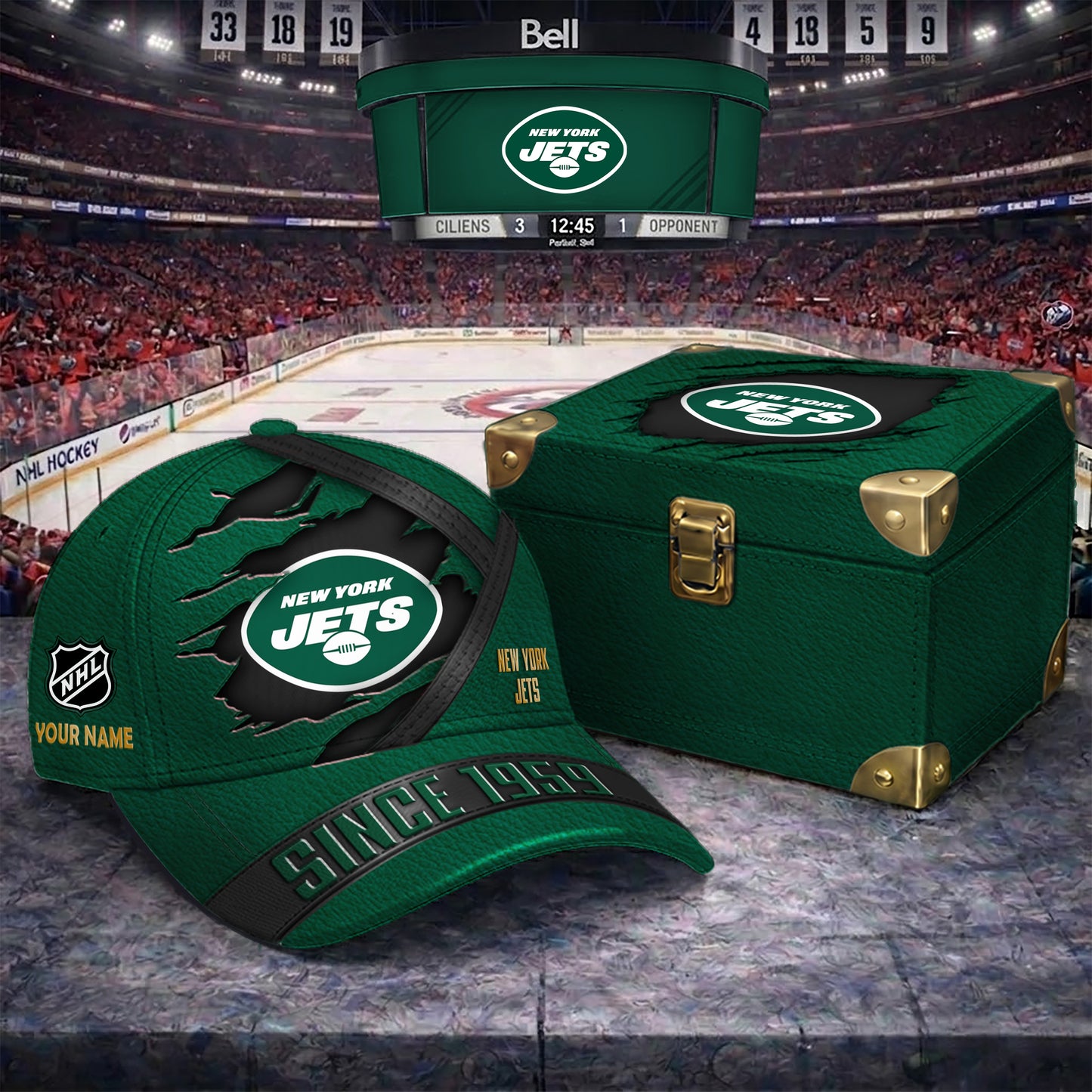 Premium NFL X NYJ CUSTOM NAME CRACK HAT NDT NTN 050526