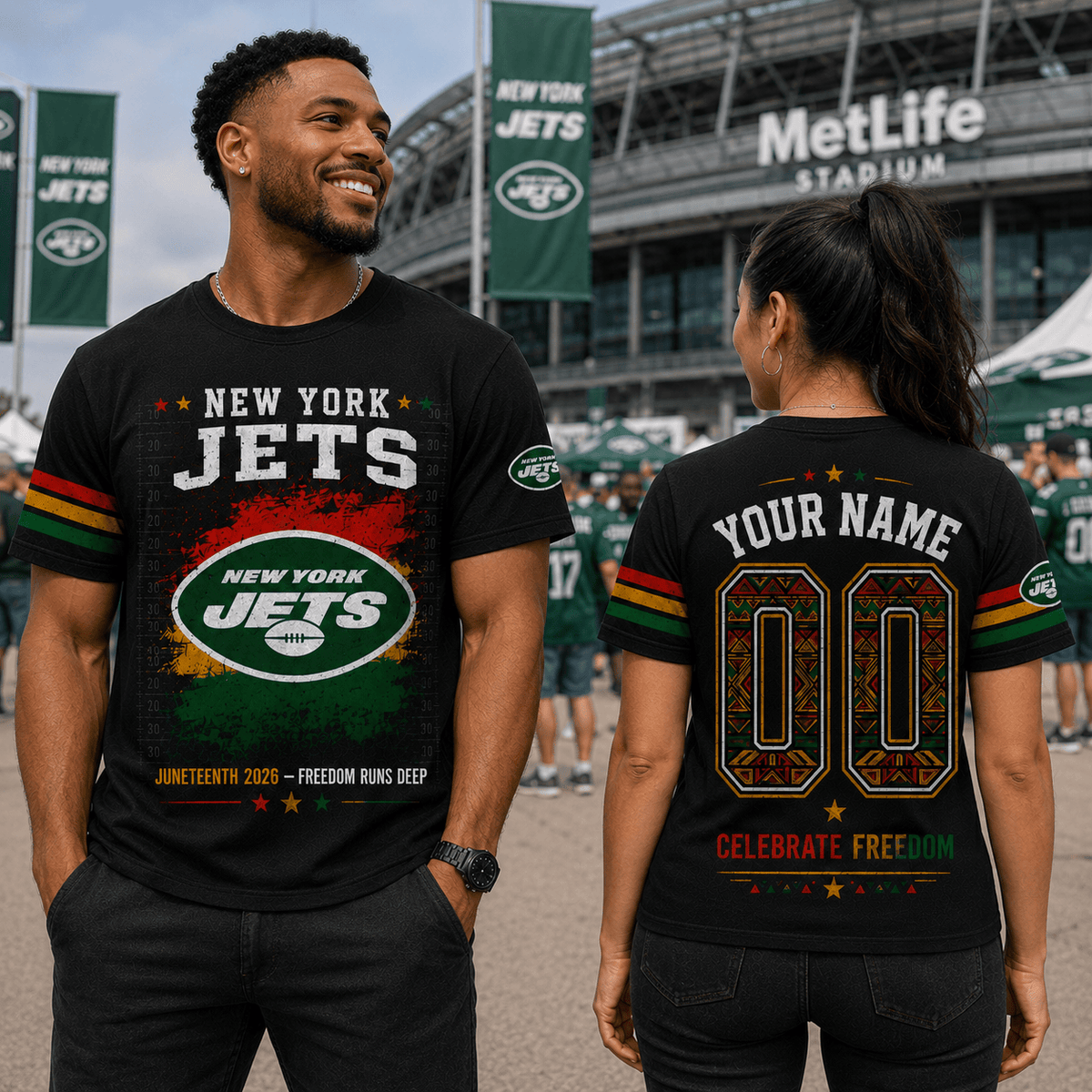 Premium NFL X NYJ Juneteenth 2026 Shirt Personalized Gift For Fan NDT VHM 090626