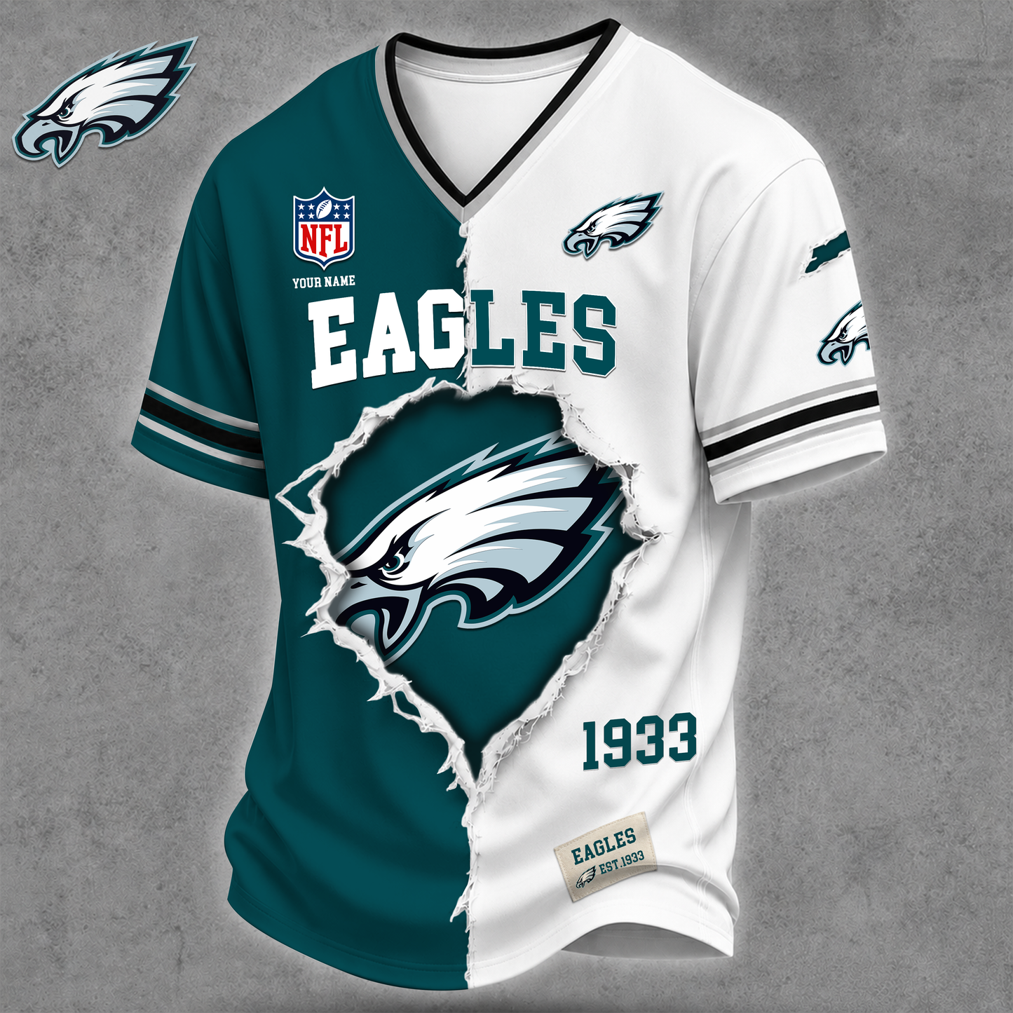 Premium NFL X PE Game Day Streetwear V-neck Shirt NDT VHM 040626