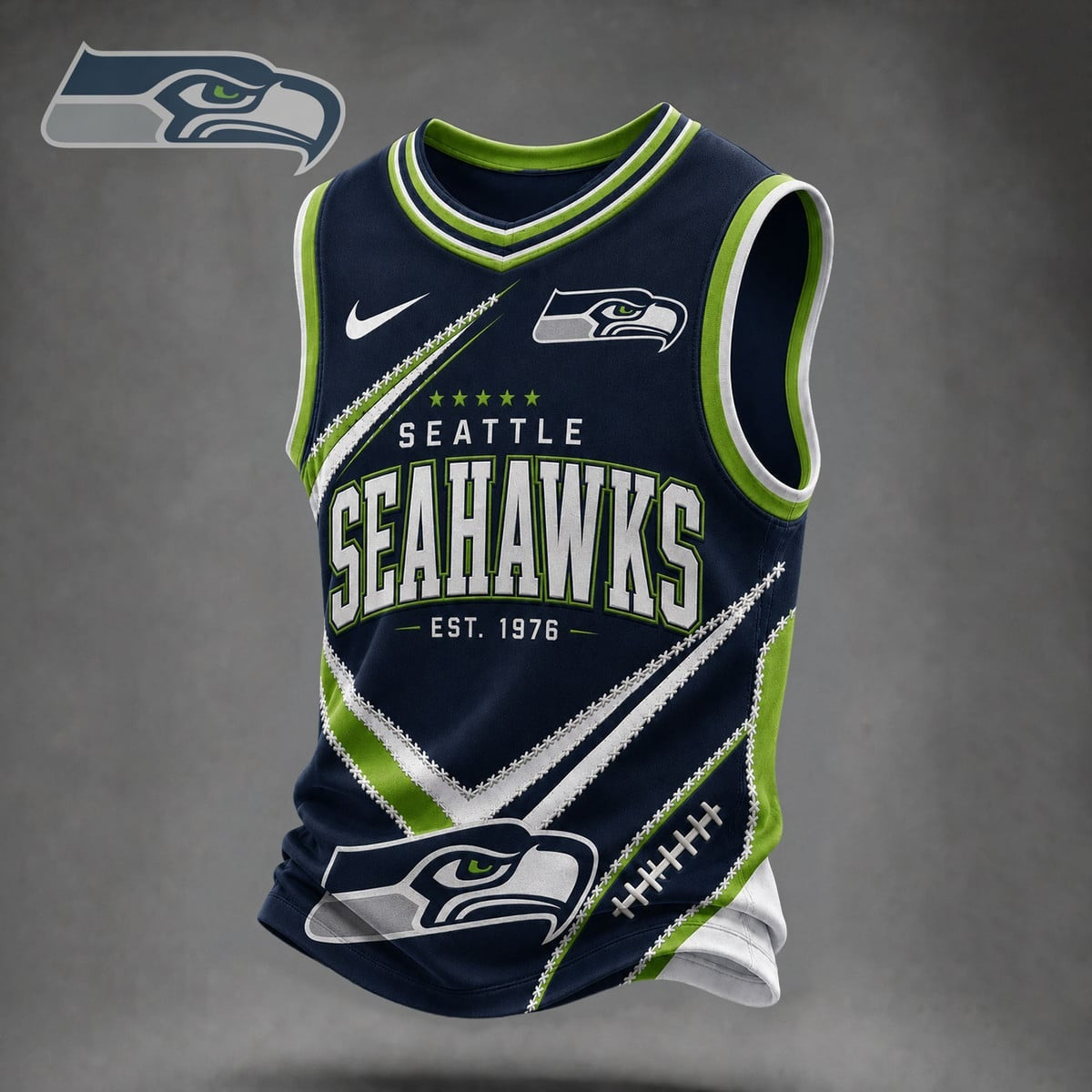 Premium NFL X SEA Game Day V-neck Tank Top Shirt NDT NHM 030626