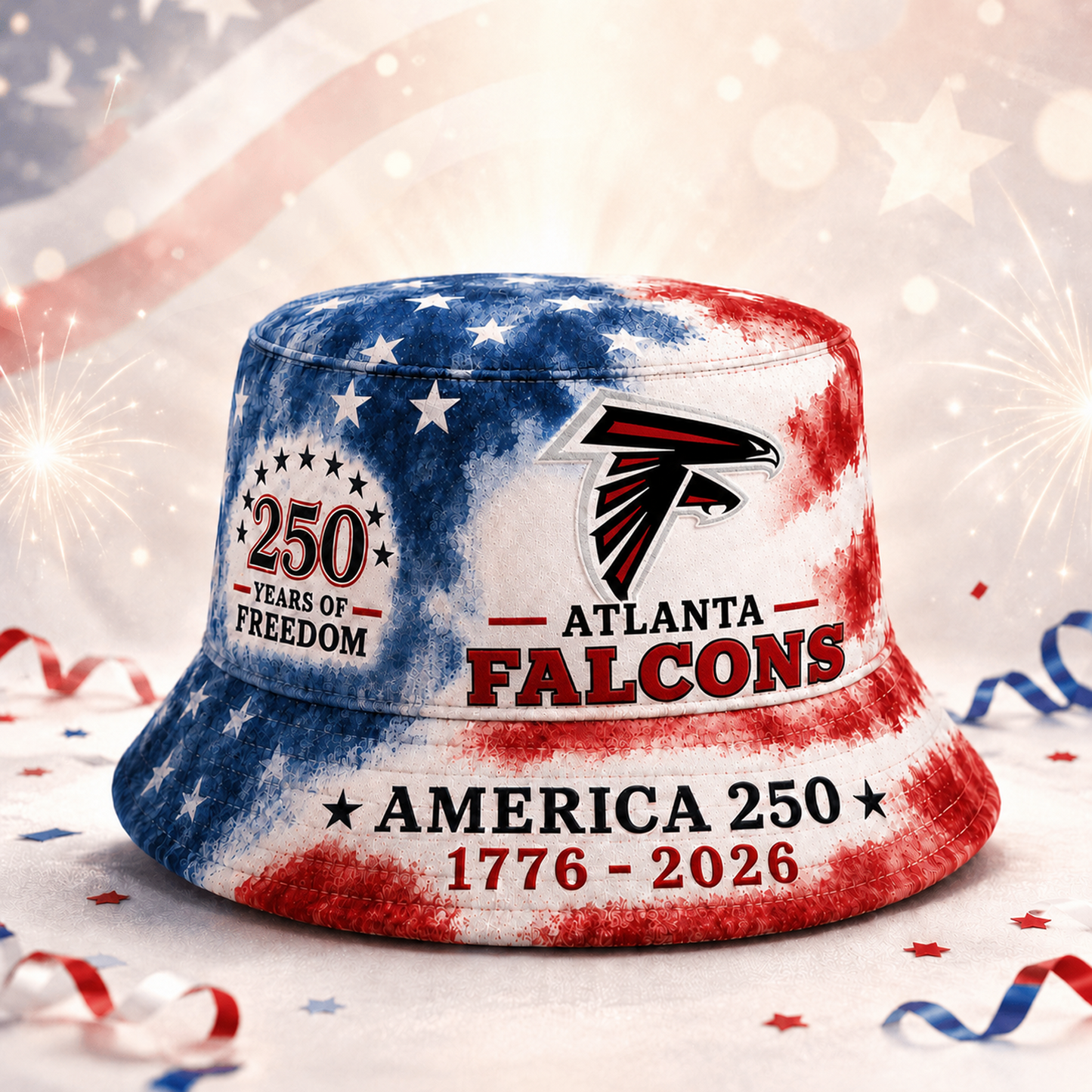 Premium NFL x ATL 250 Years Of Freedom Bucket Hat 120626