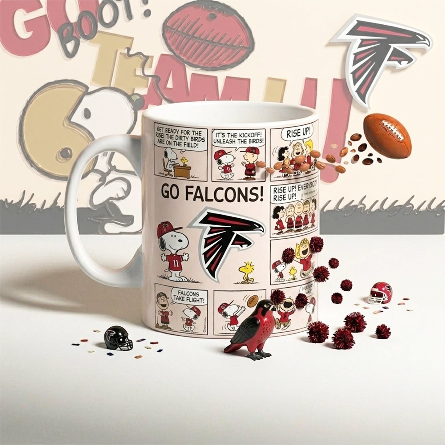 Premium NFL x ATL Peanuts Comic Mug NDT NHM 210426