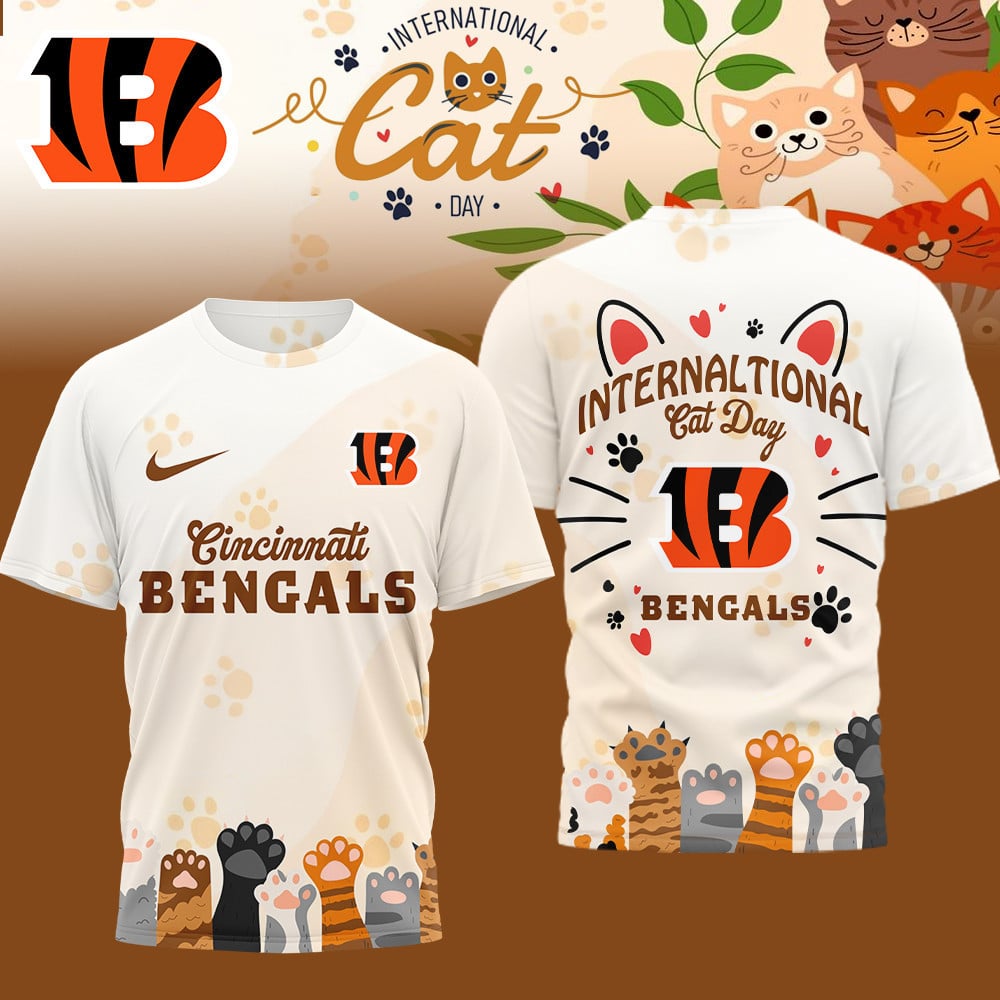 Premium NFL x Cincinnati Bengals International Cat Day 3D Shirt NDT LVH