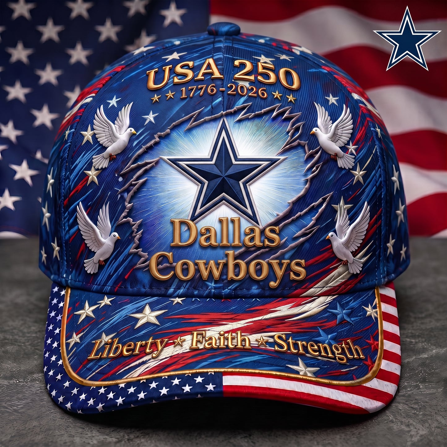 Premium NFL x DC 250 Years Anniversary Of Freedom Cap V4 260626