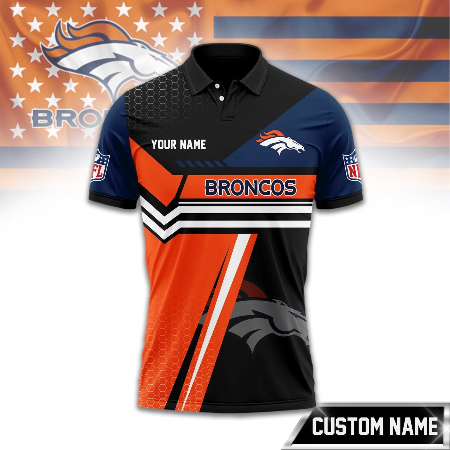 Premium NFL x DEN Inspired Custom Game Day Polo NDT NHM