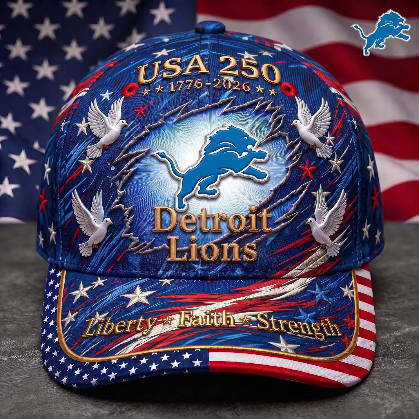 Premium NFL x DL 250 Years Anniversary Of Freedom Cap V4 260626