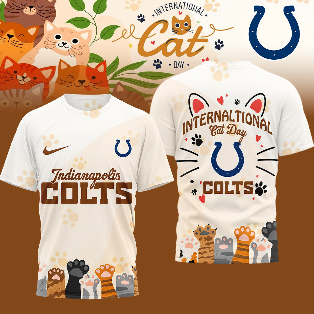 Premium NFL x Indianapolis Colts International Cat Day 3D Shirt NDT LVH