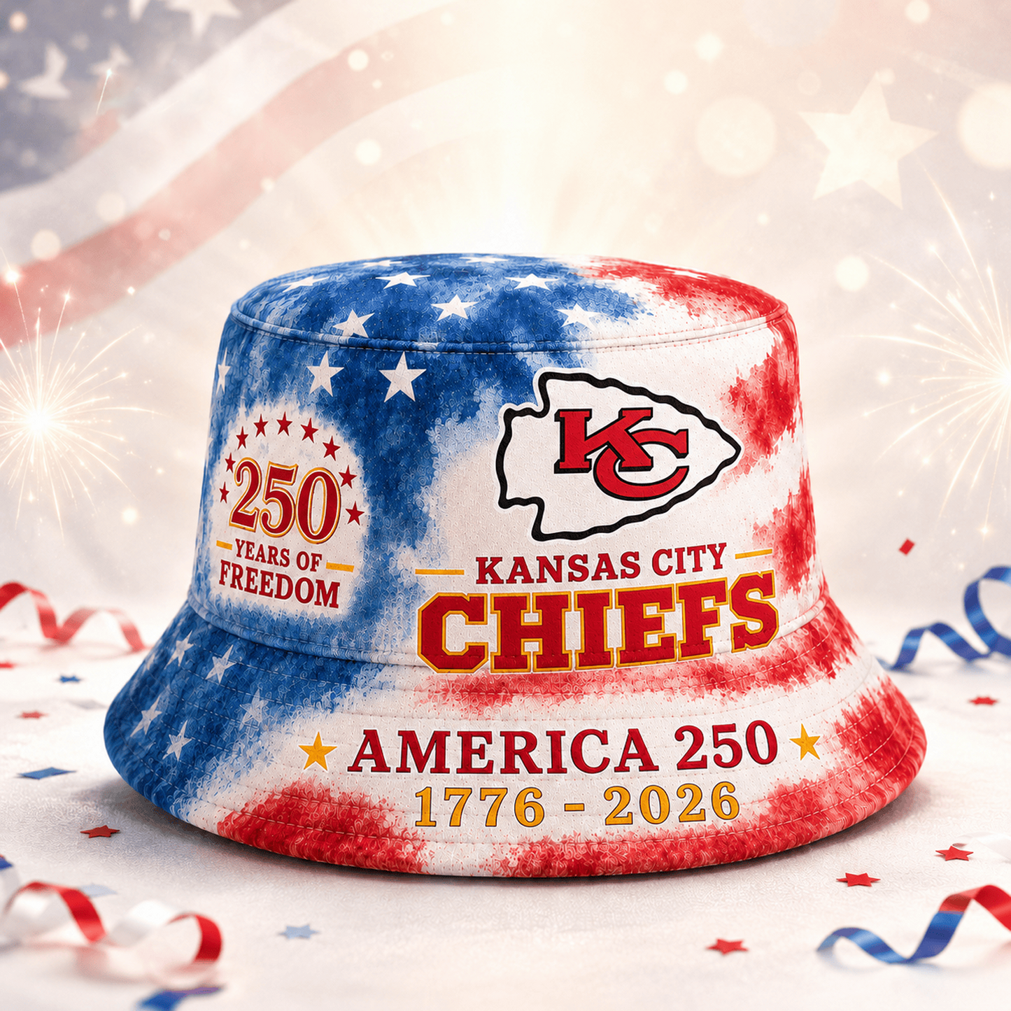 Premium NFL x KCC 250 Years Of Freedom Bucket Hat 120626