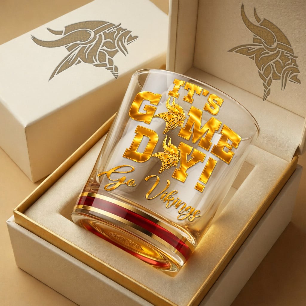 Premium NFL x MIN Game Day Whiskey Glass NDT NHM 270126