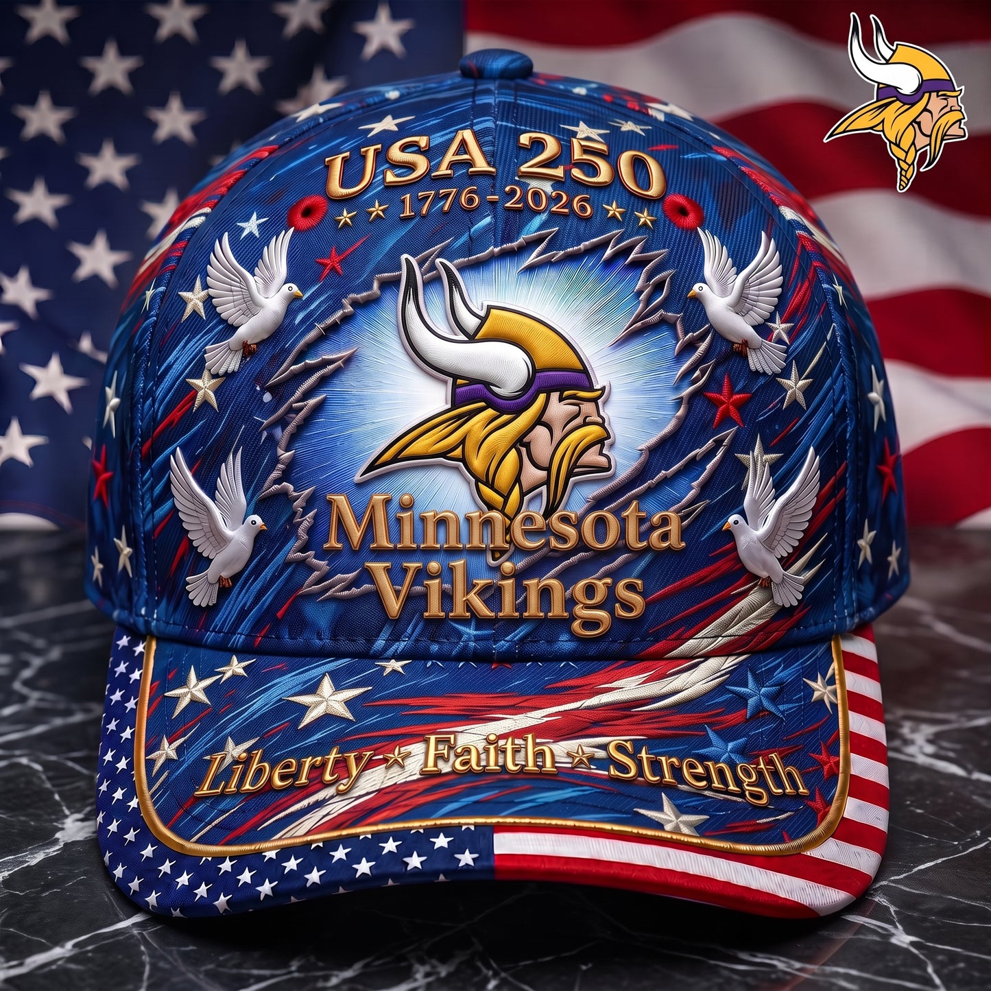 Premium NFL x MV 250 Years Anniversary Of Freedom Cap V4 260626