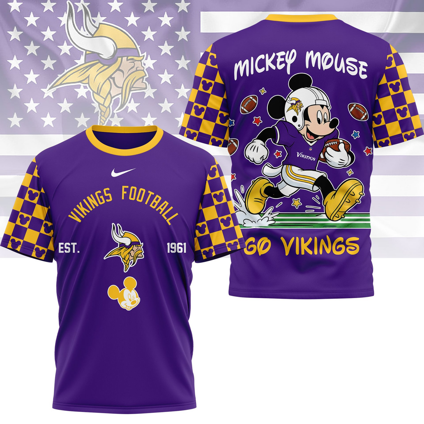 Premium NFL x MV Mouse Football 3D Shirt NDT VHM