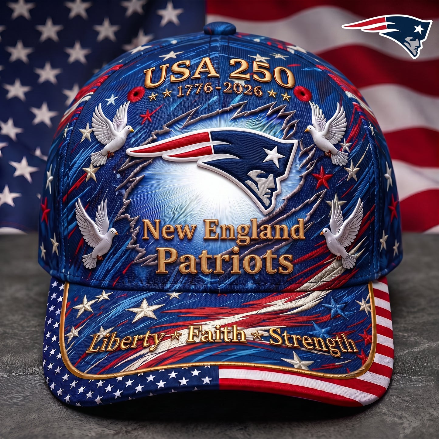 Premium NFL x NEP 250 Years Anniversary Of Freedom Cap V4 260626