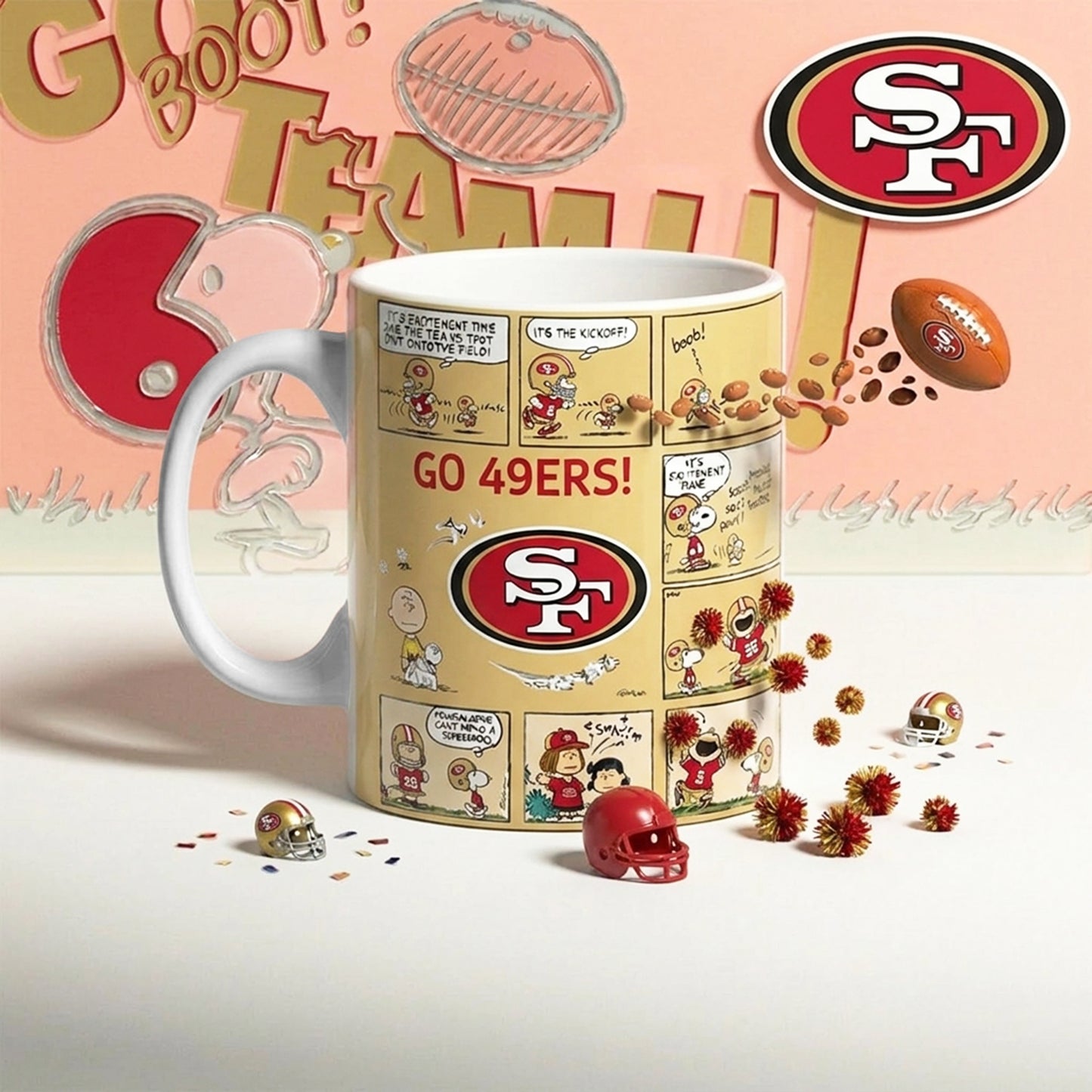 Premium NFL x SF Peanuts Comic Mug NDT NHM 210426