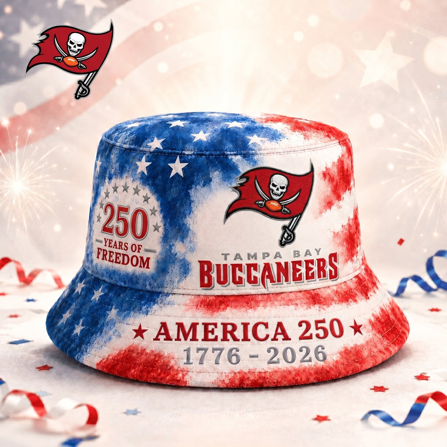 Premium NFL x TBB 250 Years Of Freedom Bucket Hat 120625