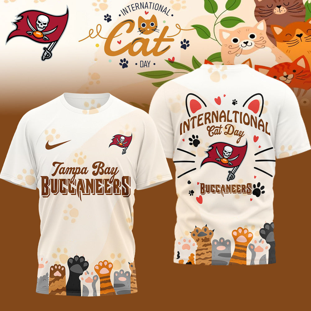 Premium NFL x Tampa Bay Buccaneers International Cat Day 3D Shirt NDT LVH