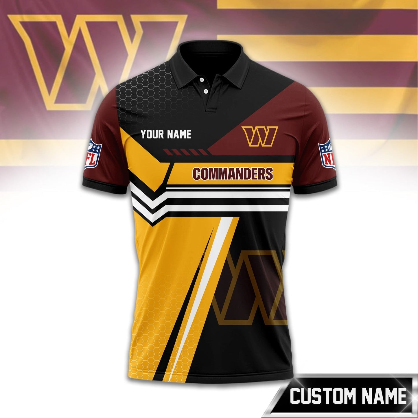 Premium NFL x WAS Inspired Custom Game Day Polo NDT NHM