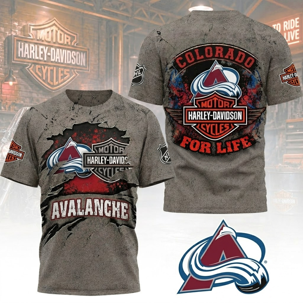 Premium NHL CA x Harley Davidson For Life T-shirt V5 NMD CTKT