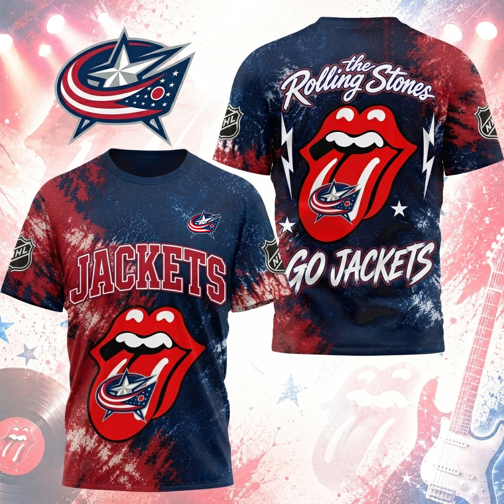 Premium NHL CBJ x The Rolling Stones T- Shirt V7 NMD CTKT
