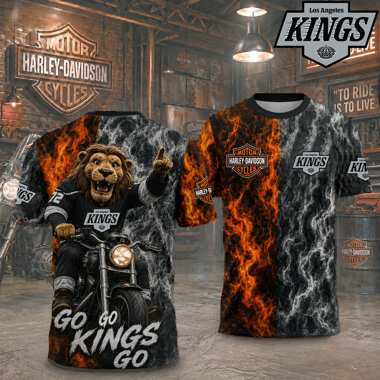 Premium NHL LAK Harley Davidson Pride T-shirt V8 NMD CTKT
