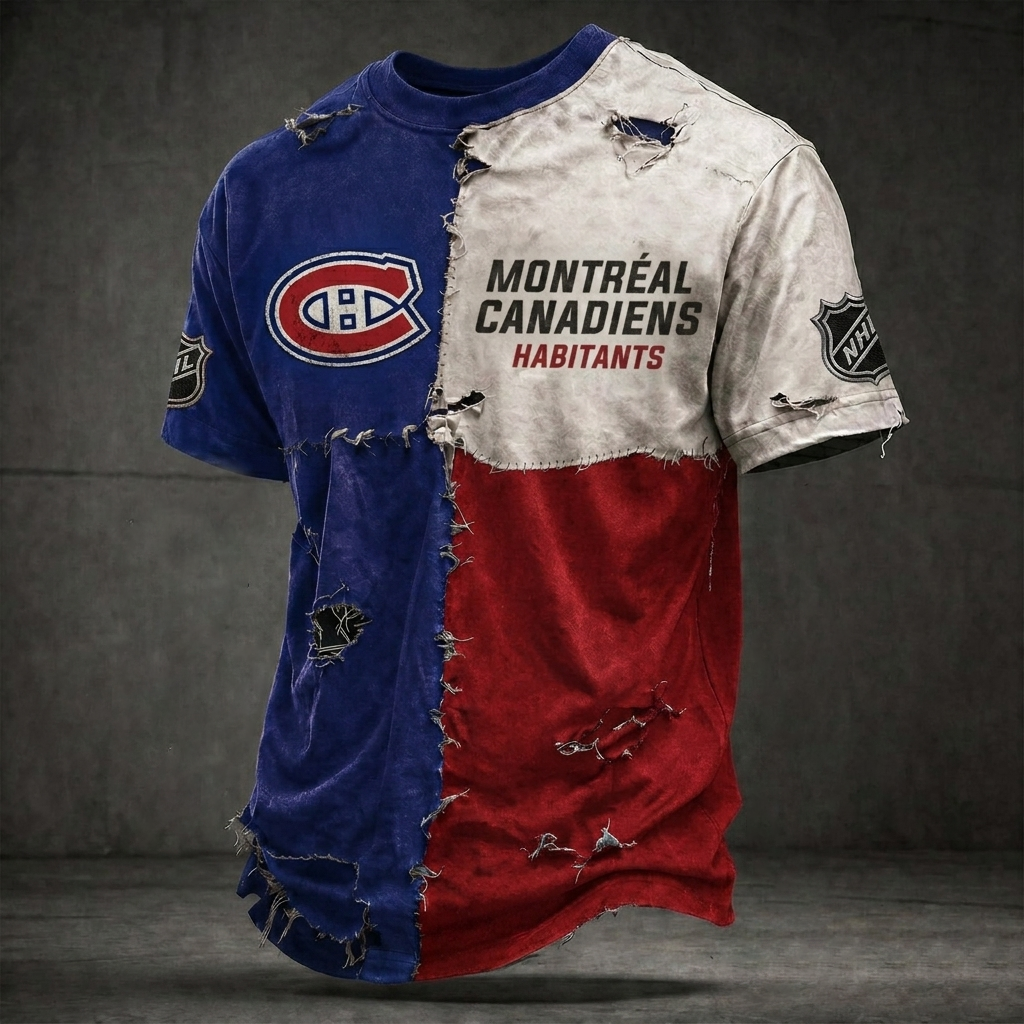 Premium NHL MC Distressed Patchwork T-Shirt V4 NMD CTKT