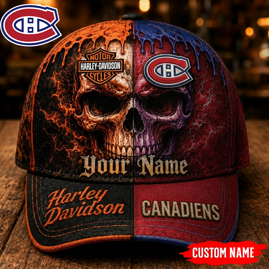 Premium NHL MC Harley Davidson Split Skull Classic Cap V38 NMD CTKT