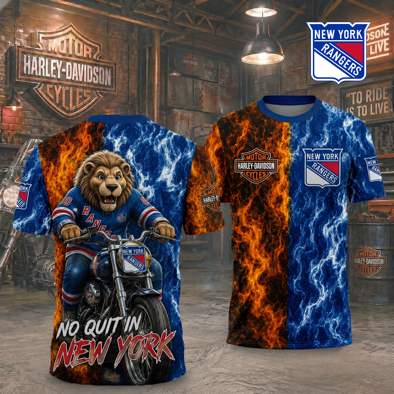 Premium NHL NYR Harley Davidson Pride T-shirt V8 NMD CTKT