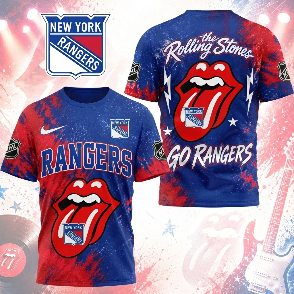 Premium NHL NYR x The Rolling Stones T- Shirt V7 NMD CTKT