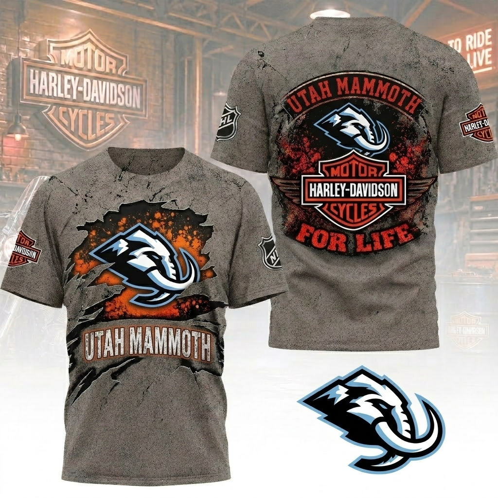 Premium NHL UM x Harley Davidson For Life T-shirt V5 NMD CTKT